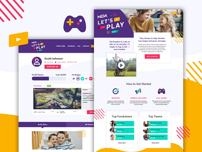 MDA Let's Play app icons illustration product ui ux web web banner website