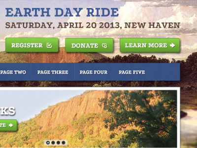 Earth Day Theme banner buttons interactive pager slider web