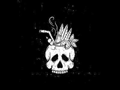 Skull Tiki Mug branding distressed distressedunrest hand drawn illustration logo mug skull skull art skulls tattoo tiki tiki mug tropical