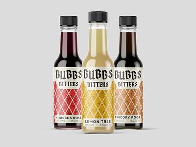 Bubbs Bitters bitters cocktail design illustration logo package design packaging packaging design pattern vector
