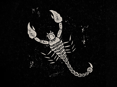 Scorpion distressed grunge hand drawn illustration scorpion spot illustration tattoo vector