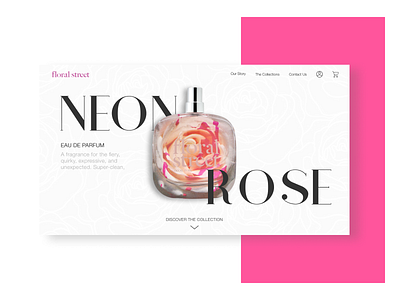 FLORAL STREET'S NEON ROSE - Concept Page branding classy concept design perfume product page shop sketch ui ux web web design webdesign