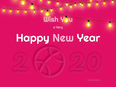 Happy New Year 2020 Dribbble 2020 branding happy new year icon illustration logo typography ui ux