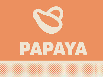 Papaya color cream font icon orange type typography