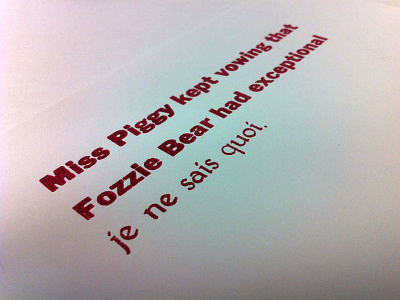 Je Ne Sais Quoi. cute funny letterpress poster print quote type typography