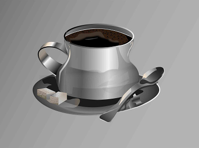 gradient CUP COFFE alger algeria cofee concept design drawing illustration illustrations ilustrator logo vector