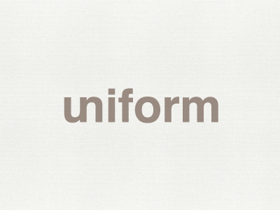 uniform design helvetica identity logo minimal