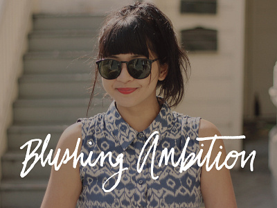 Blushing Ambition Type blog design fashion hand letter