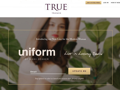 Uniform design ecommerce lingerie shopping ui ux website