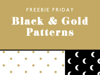 Free download: 6 Black & Gold Seamless Patterns design download free moons patterns polka dots seamless stars