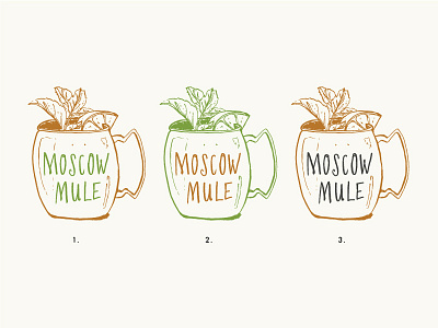 Moscow Mule - Color Combos design drink hand lettering llustration