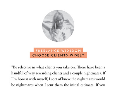 Freelance Wisdom: M. Frances Foster advice blog design freelance inspiration quote