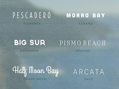 Freebie Friday: 8 Free Fonts inspired by the California Coast