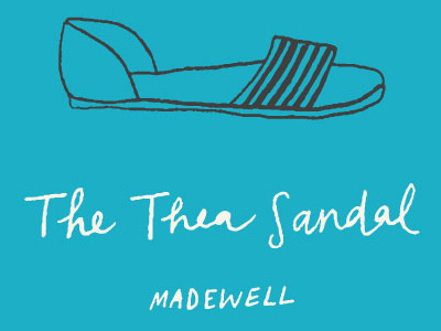 Thea Sandal design hand letter illustration