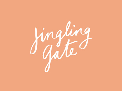 Jingling Gate Script design identity illustration lettering logo