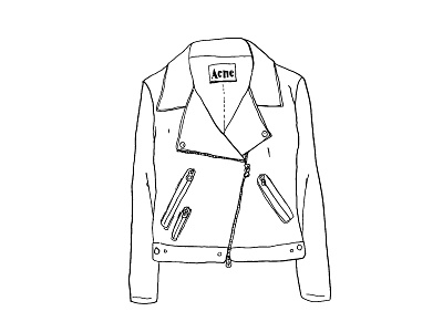 Leather Jacket design fashion hand letter illustration