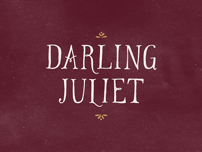 Darling Juliet Logo design identity illustration lettering logo