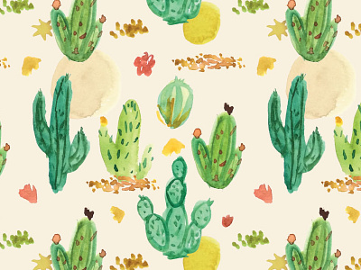 Painted Desert cactus desert design paint pattern