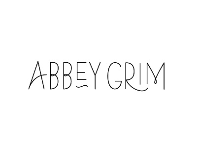 Abbey Grim design identity lettering logo