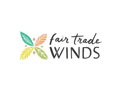 FTW logo 2 design ecommerce fair trade identity illustration leaves logo shopping