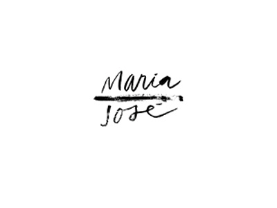 Maria design hand letter identity logo