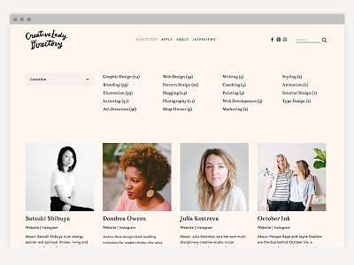 Creative Lady Directory branding design feminism graphic design hand letter identity logo marketing women women designers