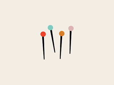 Sewing Pins design graphic design identity illustration logo sewing