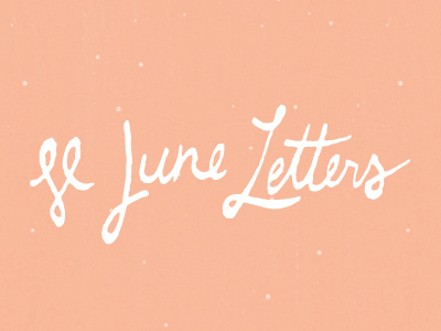 June Letters hand lettering identity
