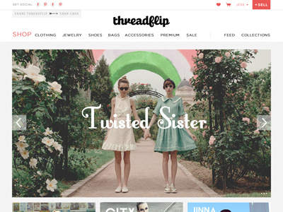 TF Site Exploration commerce fashion shopping ui website