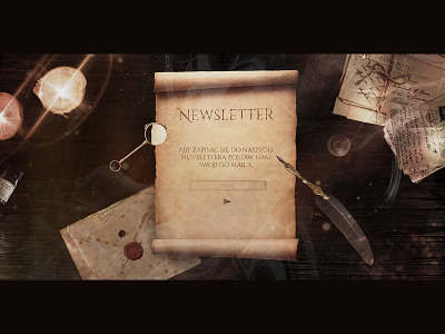 Newsletter attic candles letters old paper papyrus pen pen and ink scroll table