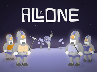 All[as]one allone alone cooperative game game jam space vector vectors