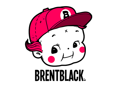 my new logo corporate cute flatcap identity illustration kewpie logo