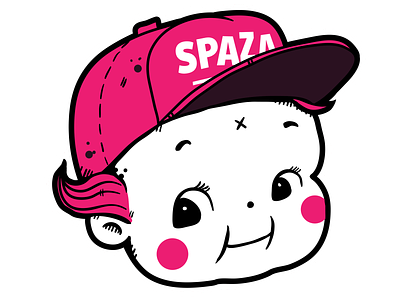 Spaza boi art design illustration pink vector