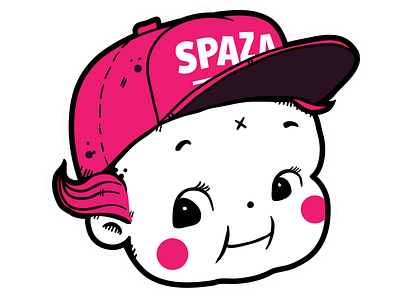 Spaza boi art design illustration pink vector