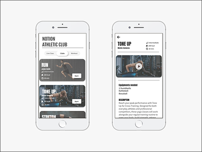 Mobile Sports App app design flat icon minimal typography ui ux