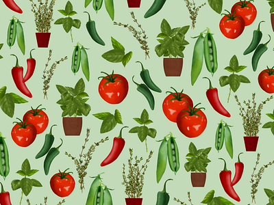 Herbs & Vegetable Pattern