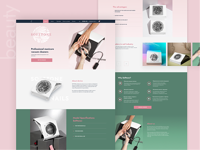 E-commerce beauty store and promo beauty e commerce ecommerce landing page design online store professional promo landing promo site store ui ux