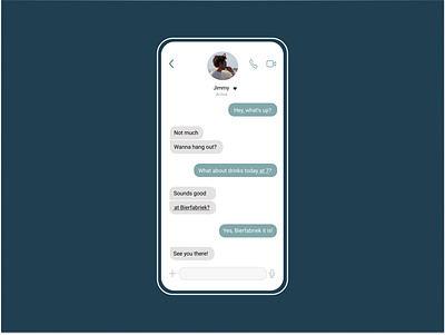 Daily UI 013 - Direct Message clean design dailyui dailyui013 dailyuichallenge direct message messanger minimal