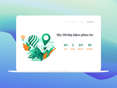 Daily UI 014 - Countdown Timer countdown countdowntimer dailyui dailyui014 dailyuichallenge illustraion skydiving timer uidesign uxdesign