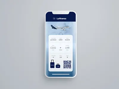 Daily UI 024 - Boarding Pass boarding boardingpass dailyui dailyui024 dailyui24 dailyuichallenge lufthansa pass uidesign uxdesign