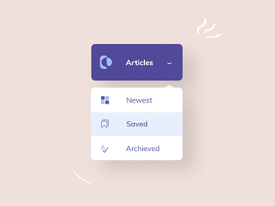 Daily UI 027 - Dropdown archieved articles dailyui dailyui027 dailyui27 dailyuichallenge dropdown dropdown menu dropdowns newest saved uidesign uxdesign