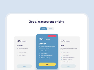 Daily UI 030 - Pricing