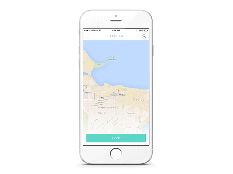 Map app green map search ui
