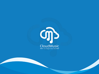 CloudMusic Logo app business logo cloud music website