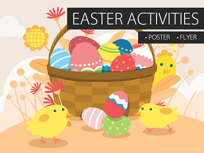 Easter Activities banner chick easter easter banner easter flyer easter poster egg events flyers holidays pink poster