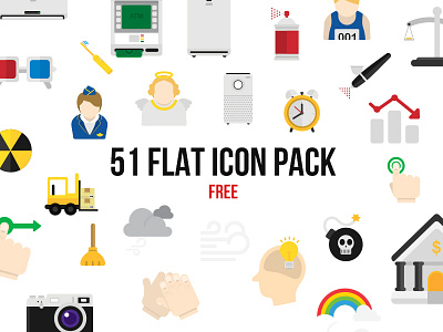 51 Flat Icon Pack appliances business flat gesture icon multimedia people shopping symbol tool weather