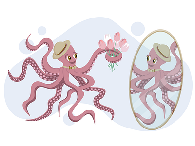 Love yourself vector octopus digitalart