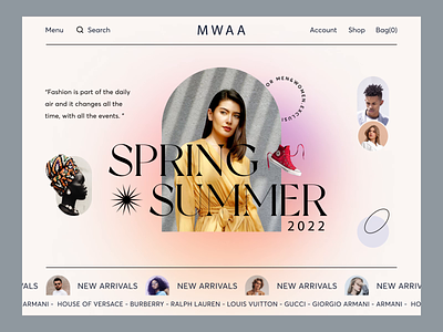 MWAA Website clothing ecommerce fashion homepage interaction interface landing page modern motion graphics product ui ux web design website