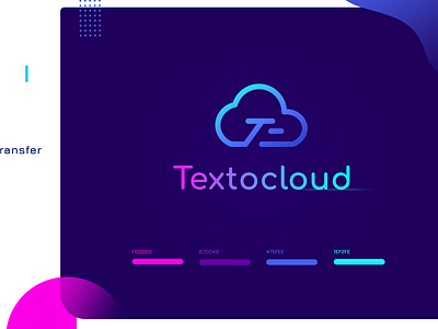 Textocloud Logo app branding clean icon identity illustration minimal simple typogaphy vector