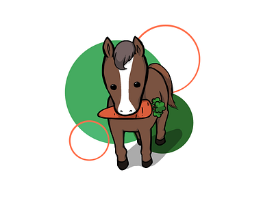 A Horse Illustration horses illustration manga